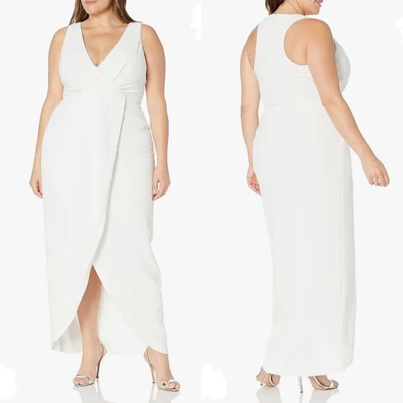 NWOT Dress the Population Sleeveless Maxi Ariel Dress in White Size 2X - Image 2