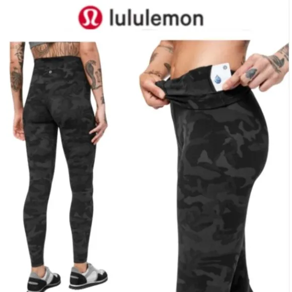 Lululemon  High Rise Align Pant 28" Yoga Leggings Incognito Camo Grey 8 - Image 2