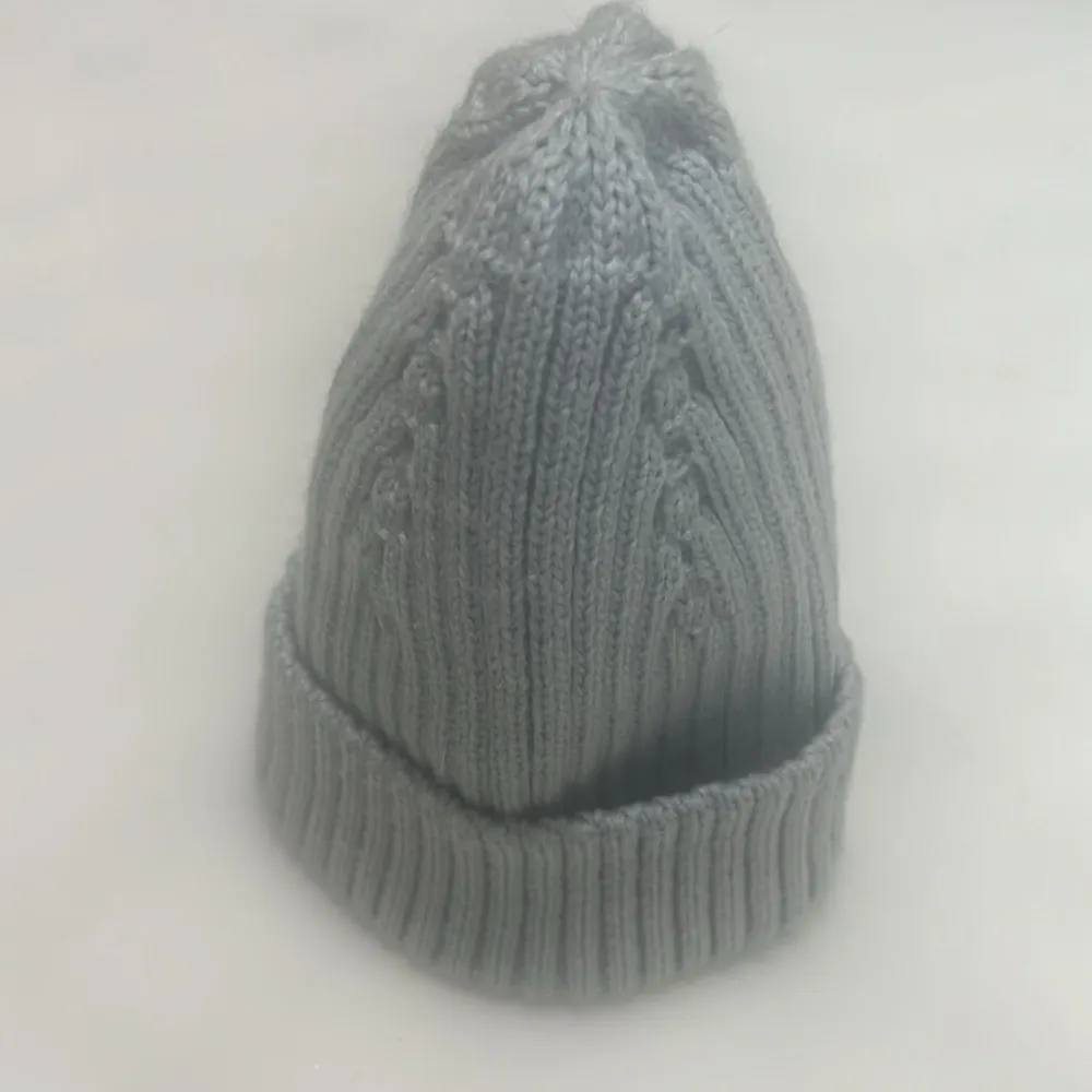 Knitted Gray Beanie Cap OS Winter Fall Football Friday Nights - Image 3
