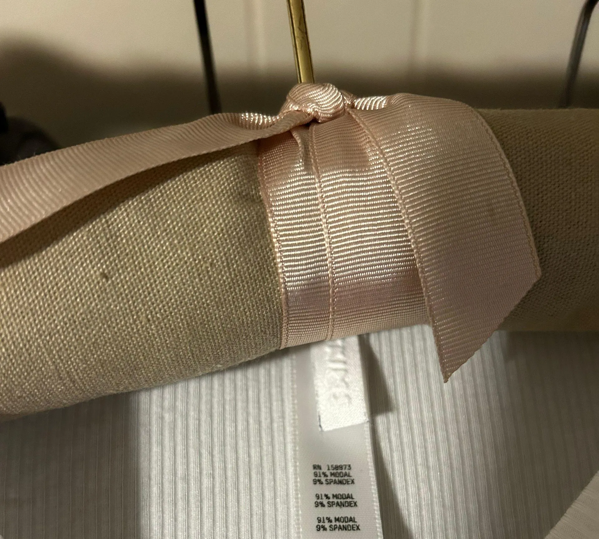 White Jersey Long Sleeve Dress - Image 2