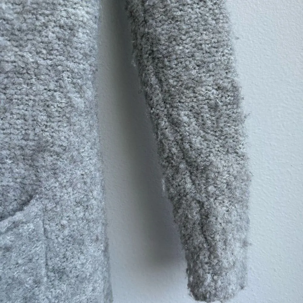 Aritzia Babaton Wool Alpaca Marled Chunky Open Front Cardigan Size XXS/XS Gray - Image 3