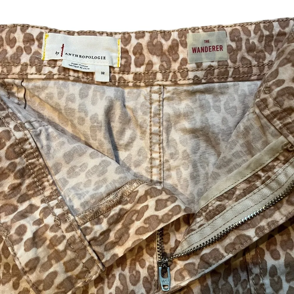 Anthro The Wanderer Cheetah Print Utility Pants, Sz 32 - Image 13
