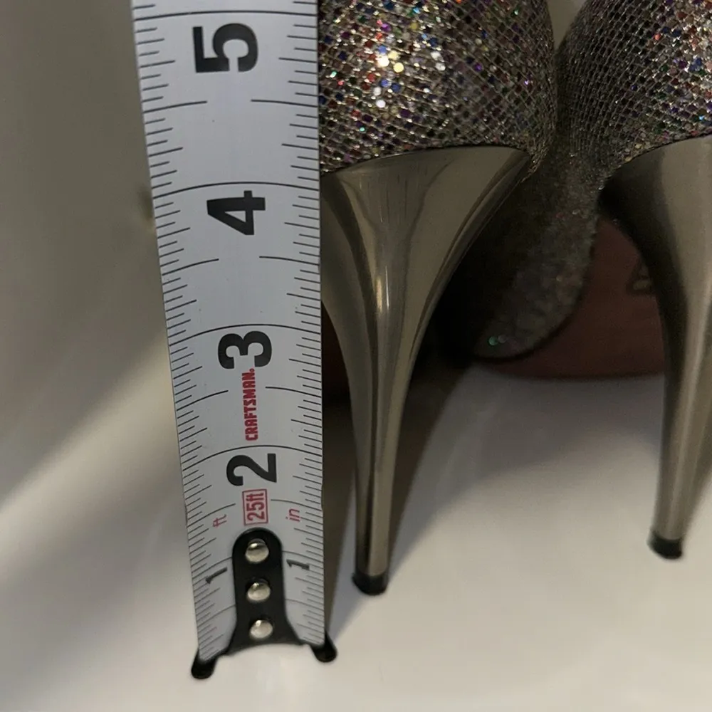 Jean Michel Cazabat Silver Sparkly Disco Ball Stiletto Heels Pumps Women’s 38 Size 7 - Image 8