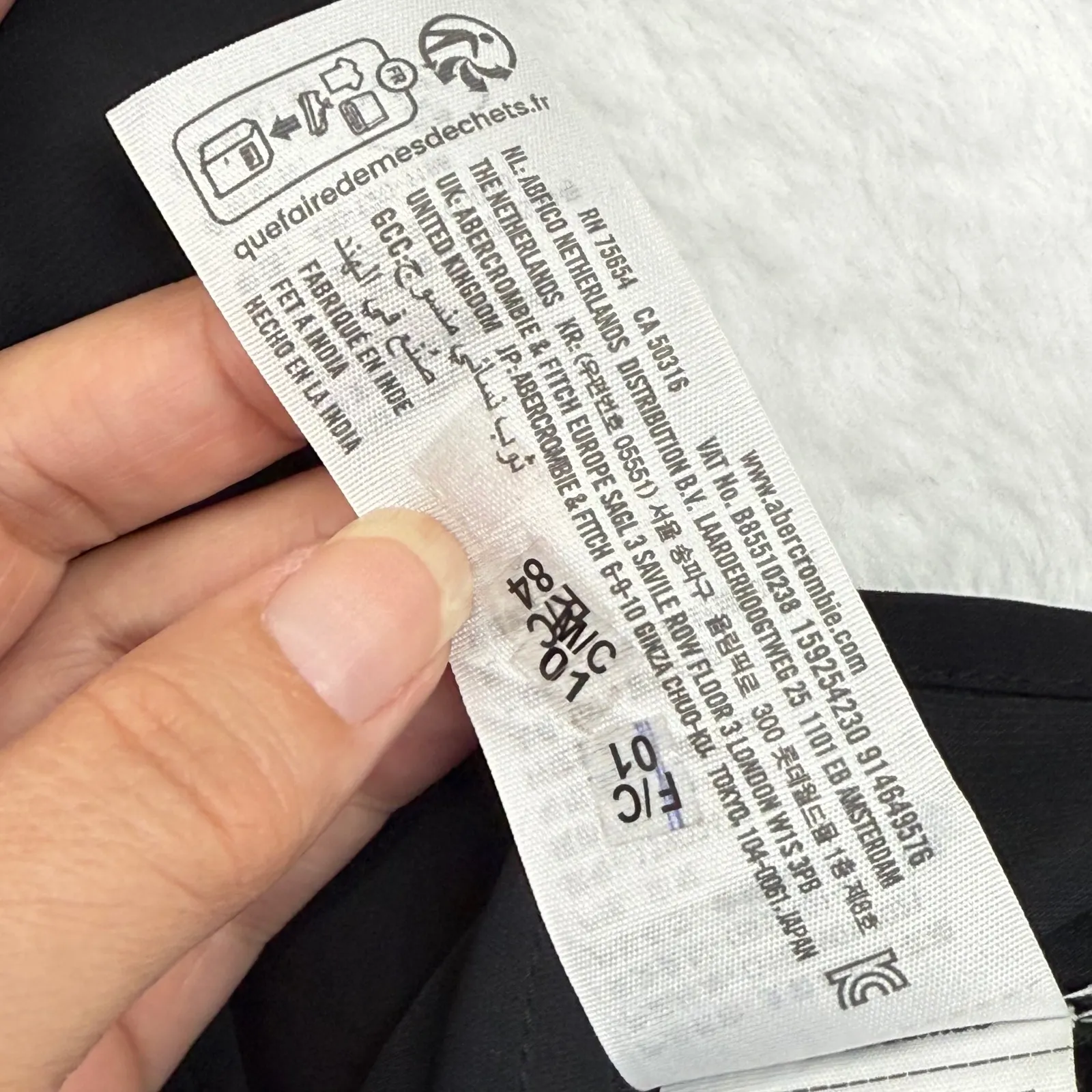 Abercrombie & Fitch Black Long Sleeve Surplice Mini Dress XS Fit to Flatter‎ - Image 8