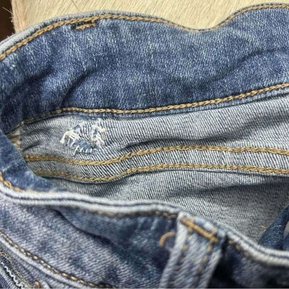 Kancan Valerie mid rise ankle frayed hem skinny stretch jeans women's size 27 - Image 12