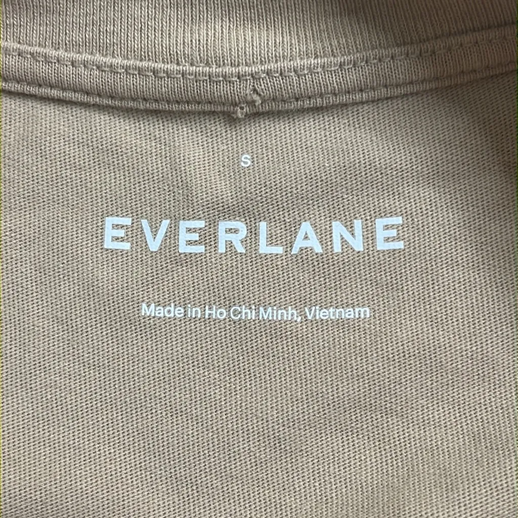 Everlane Tank Sleeveless chest pocket side slit Tan Dress, size small - Image 10