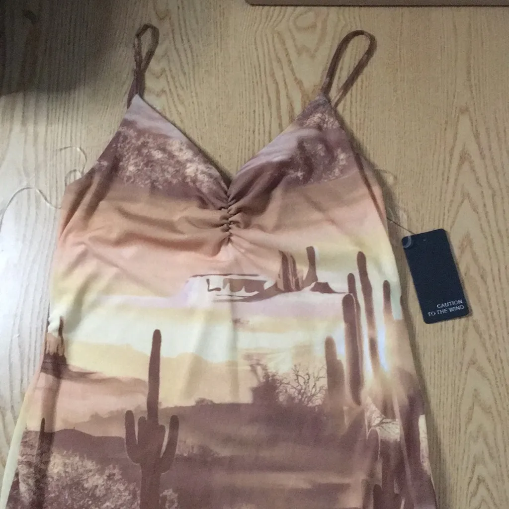 New Women’s Caution to the Wind Dress Arizona Print Dress Underlined Size Medium - Image 2