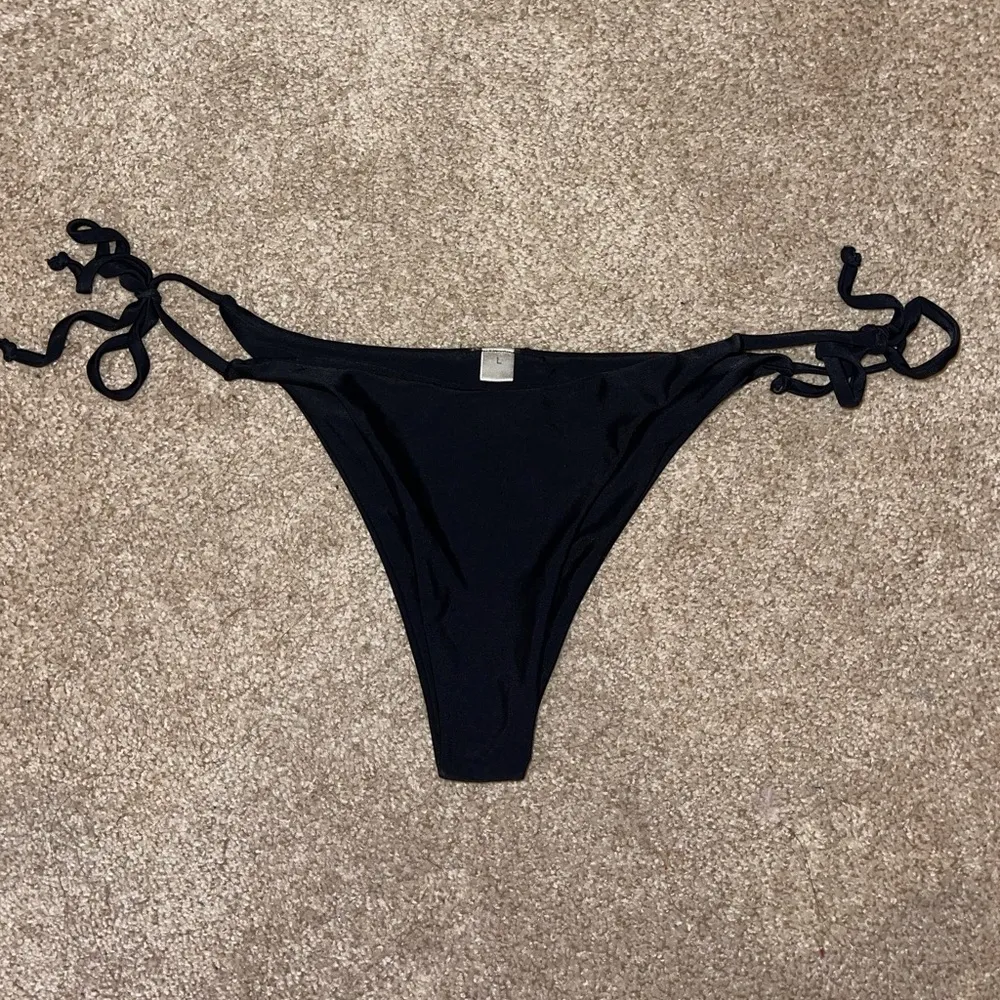 ZAFUL Black String Bikini Bottoms - Image 2
