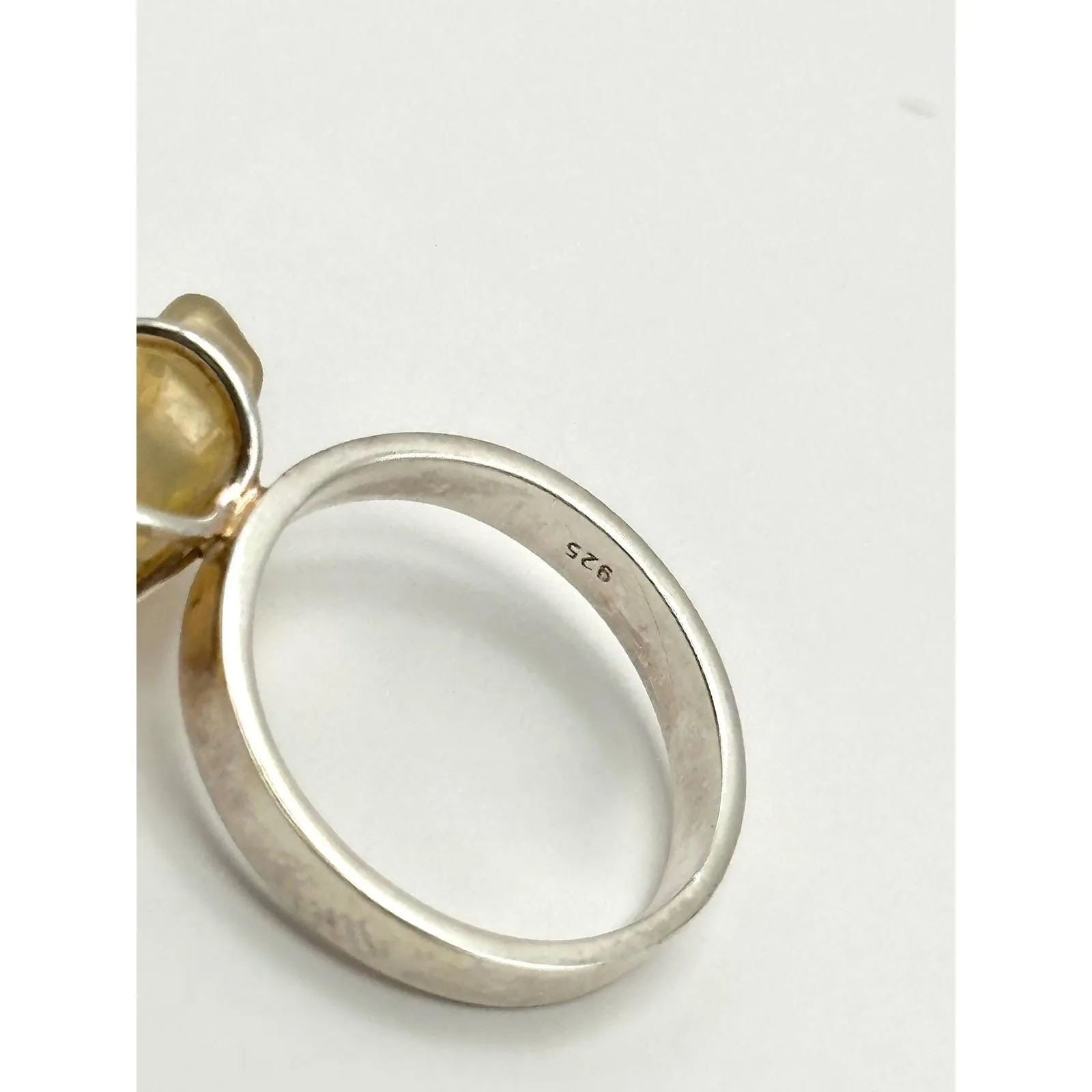 Ethiopian Opal Rough Prong‎ Set Sterling Silver Ring Size 6 - Image 10