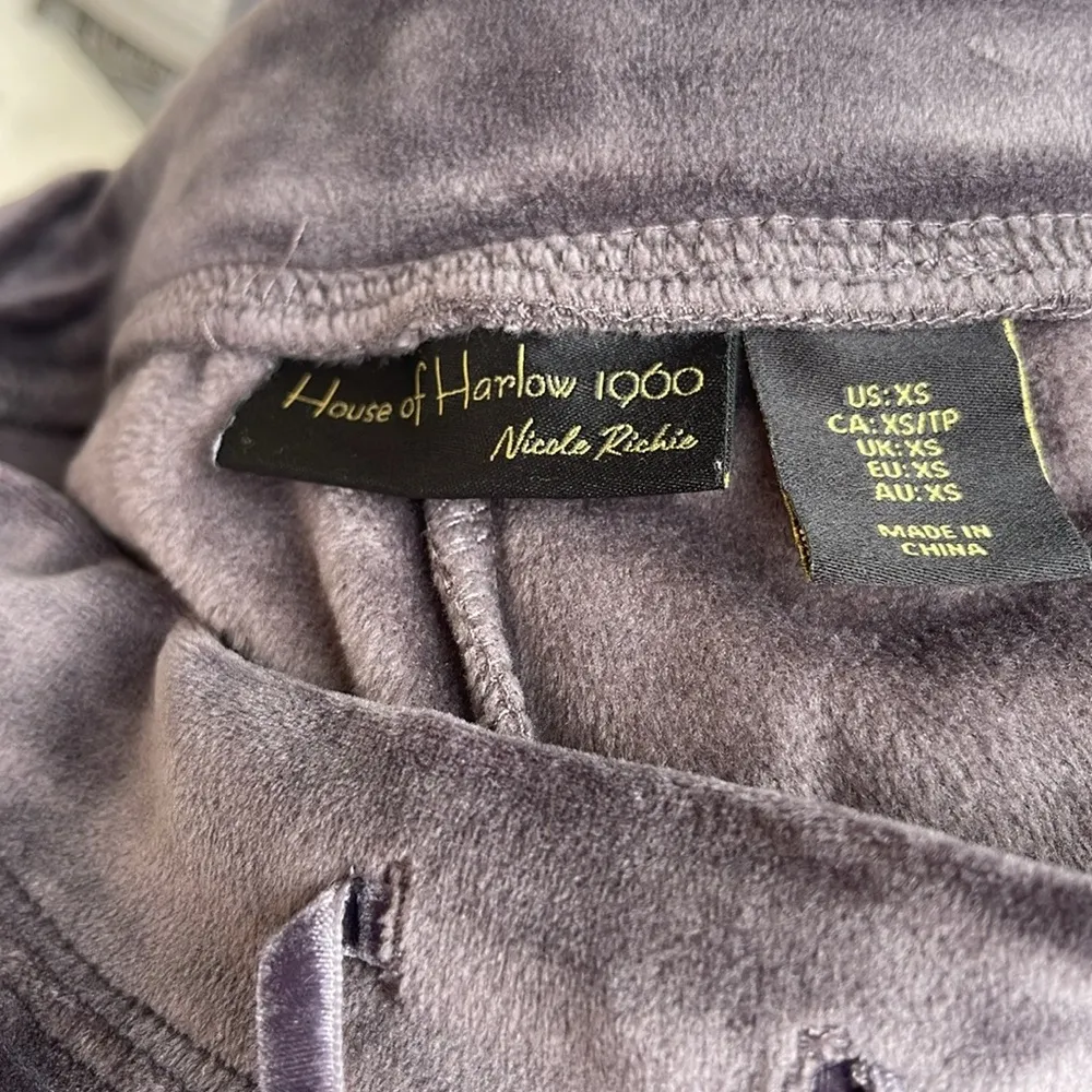 House of Harlow 1960 Gray Sweatpants Cozy Tapered Joggers size XS - Image 3