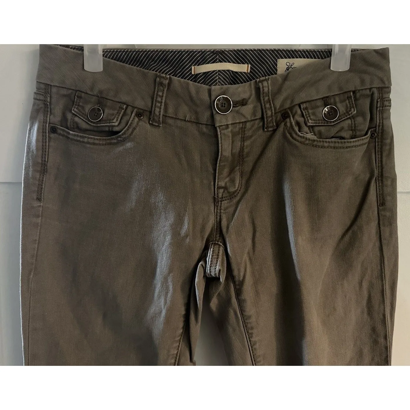 Gap Limited Edition Straight Leg Jeans w/Stretch Brown-Taupe Women Sz 4/27 VTG - Image 2