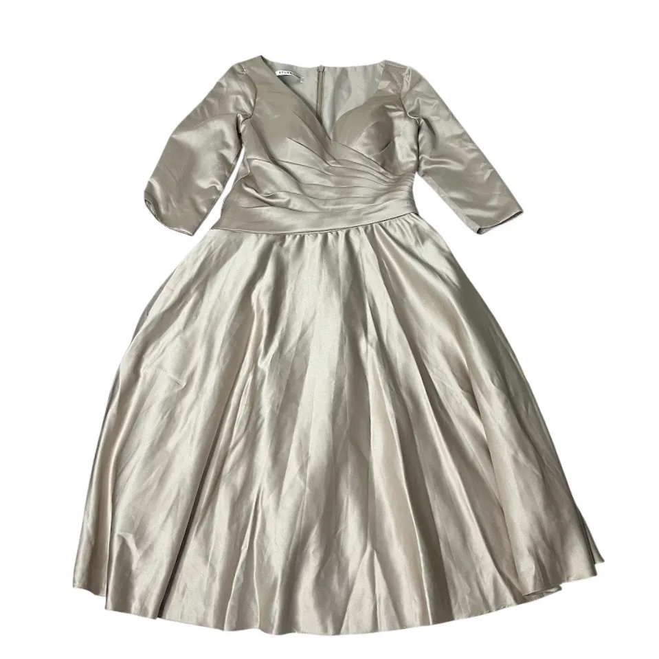 JJ’s HOUSE Dress Tea Length Event Mother Of The Bride Gala  Satin Size 12 NEW - Image 7