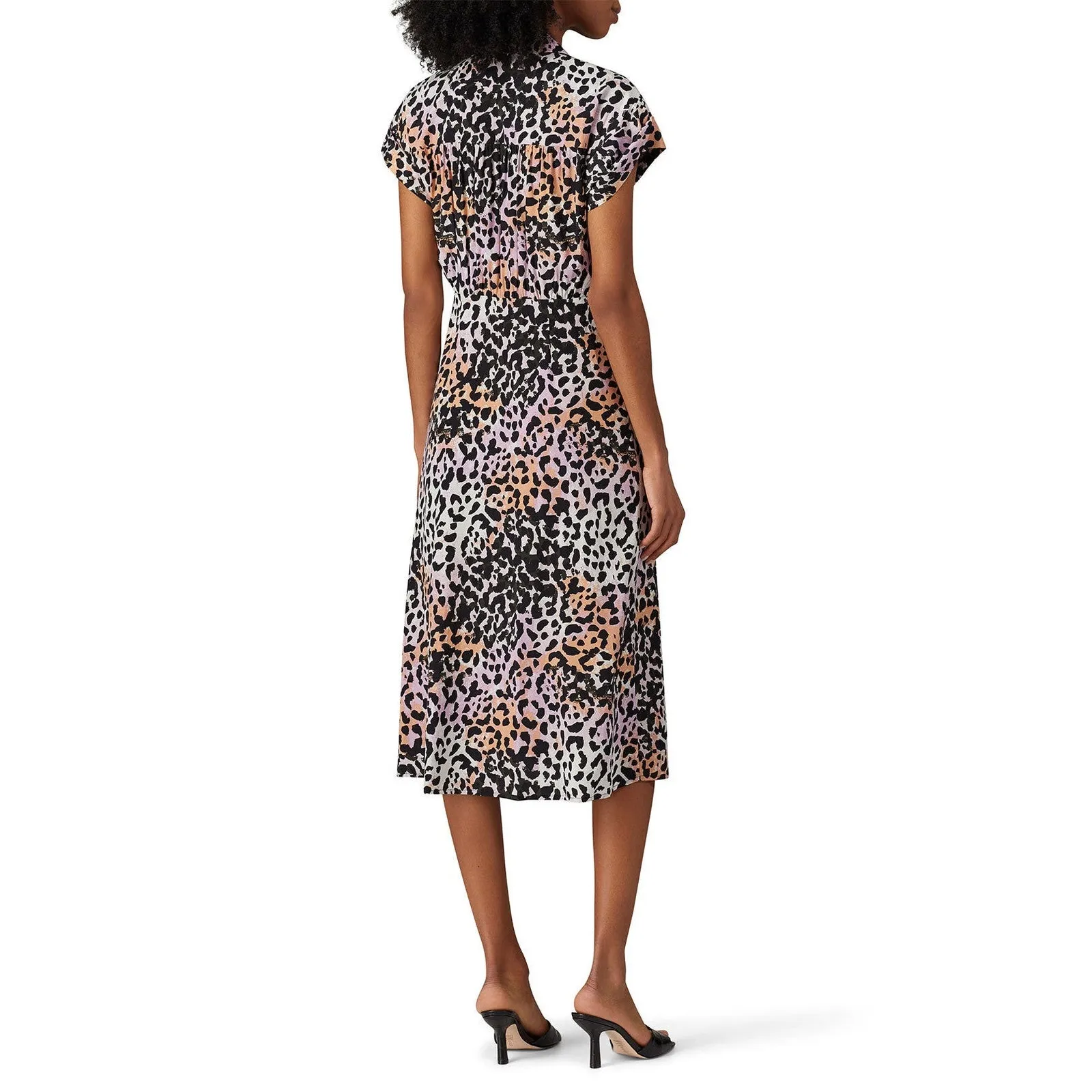 Veronica Beard Amani Animal Print Short Sleeve Shirt Midi Dress Size 6 - Image 3