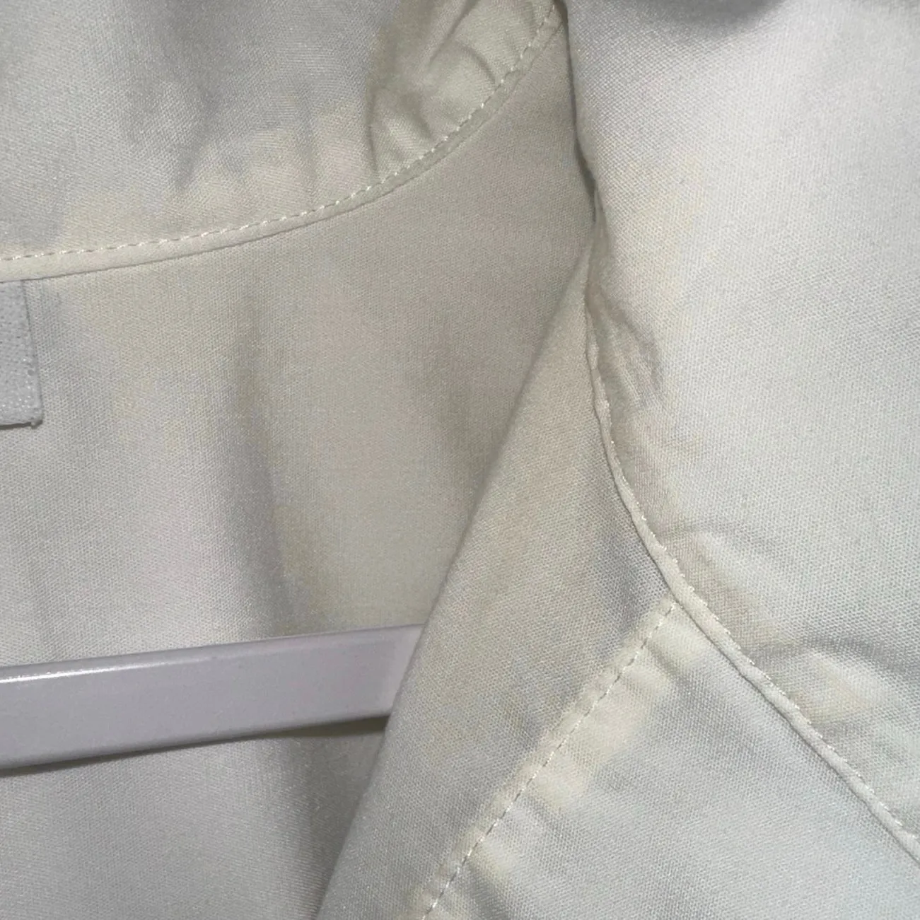 J. Jill White Shirt Collection White Mock Neck High Low Blouse Size L - Image 8