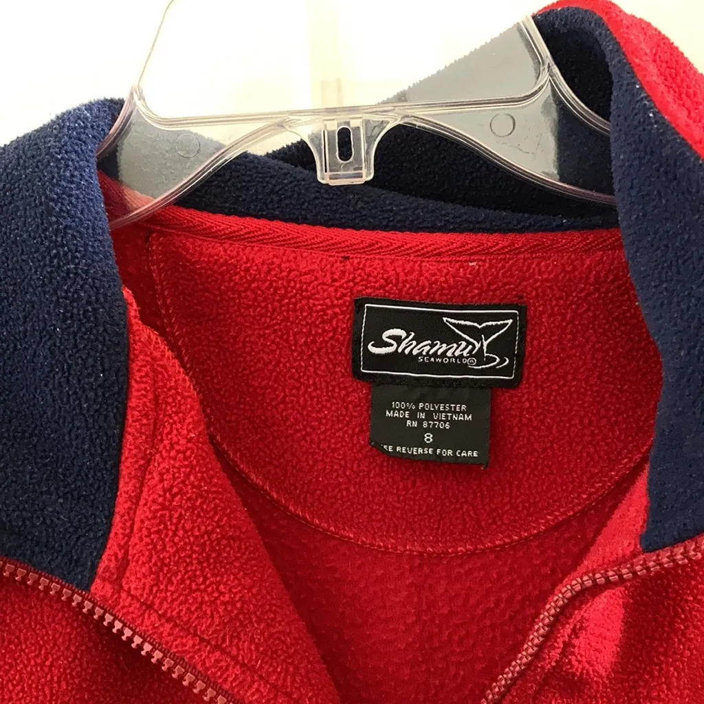 FINAL MARKDOWN Sea world 1/4 zip fleece pullover 8 - Image 3