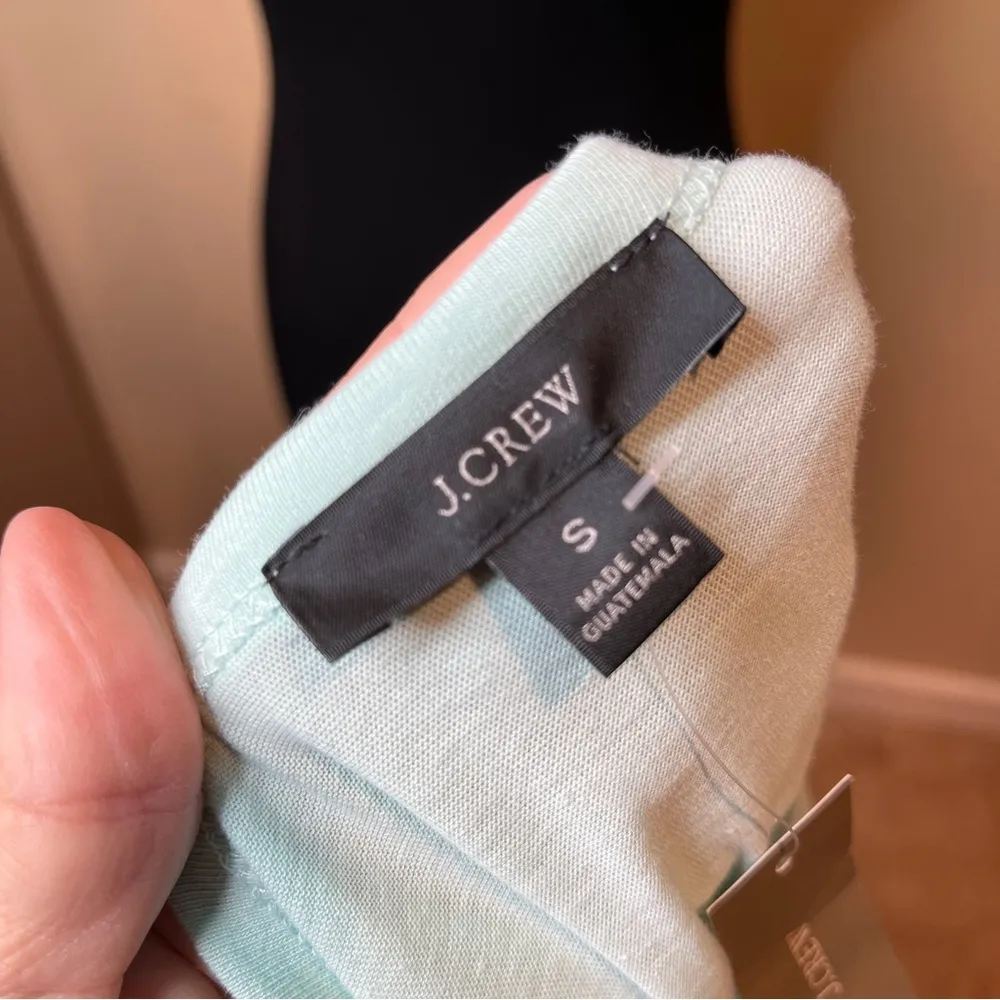 J.CREW Light Blue Knit cutaway tank maxi dress S Cotton Aqua Tank Style … - Image 13