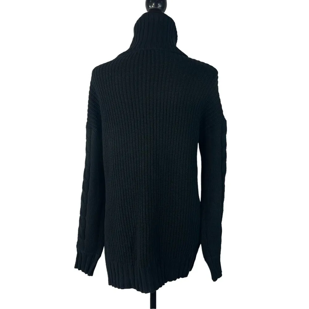 INC International Concepts Small Sweater Cowl Neck Rhinestones Long Sleeve Black - Image 5