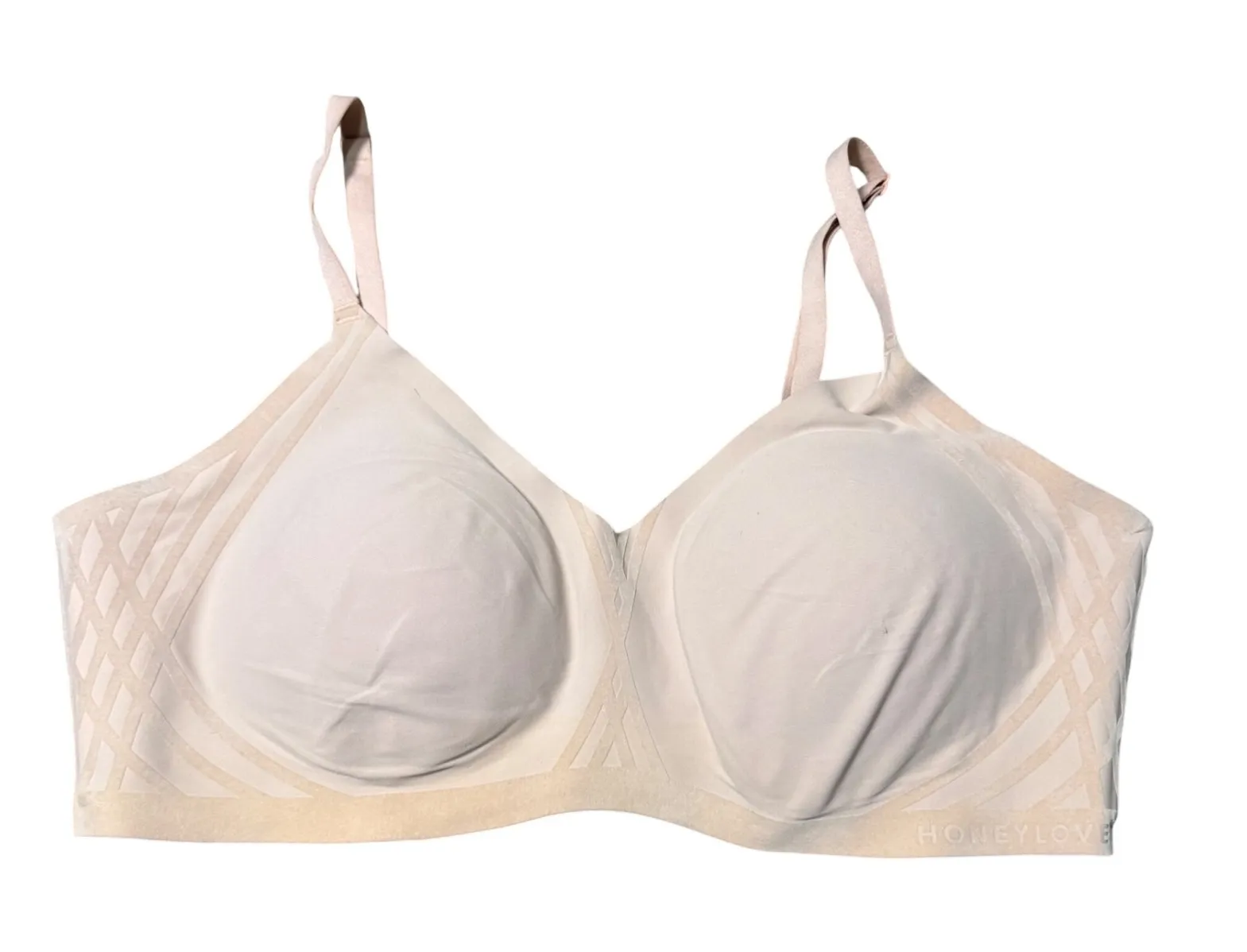 HONEYLOVE Shapewear Comfort Flex Bra Beige XL Seamless Support Everyday Wear Tan - Image 1