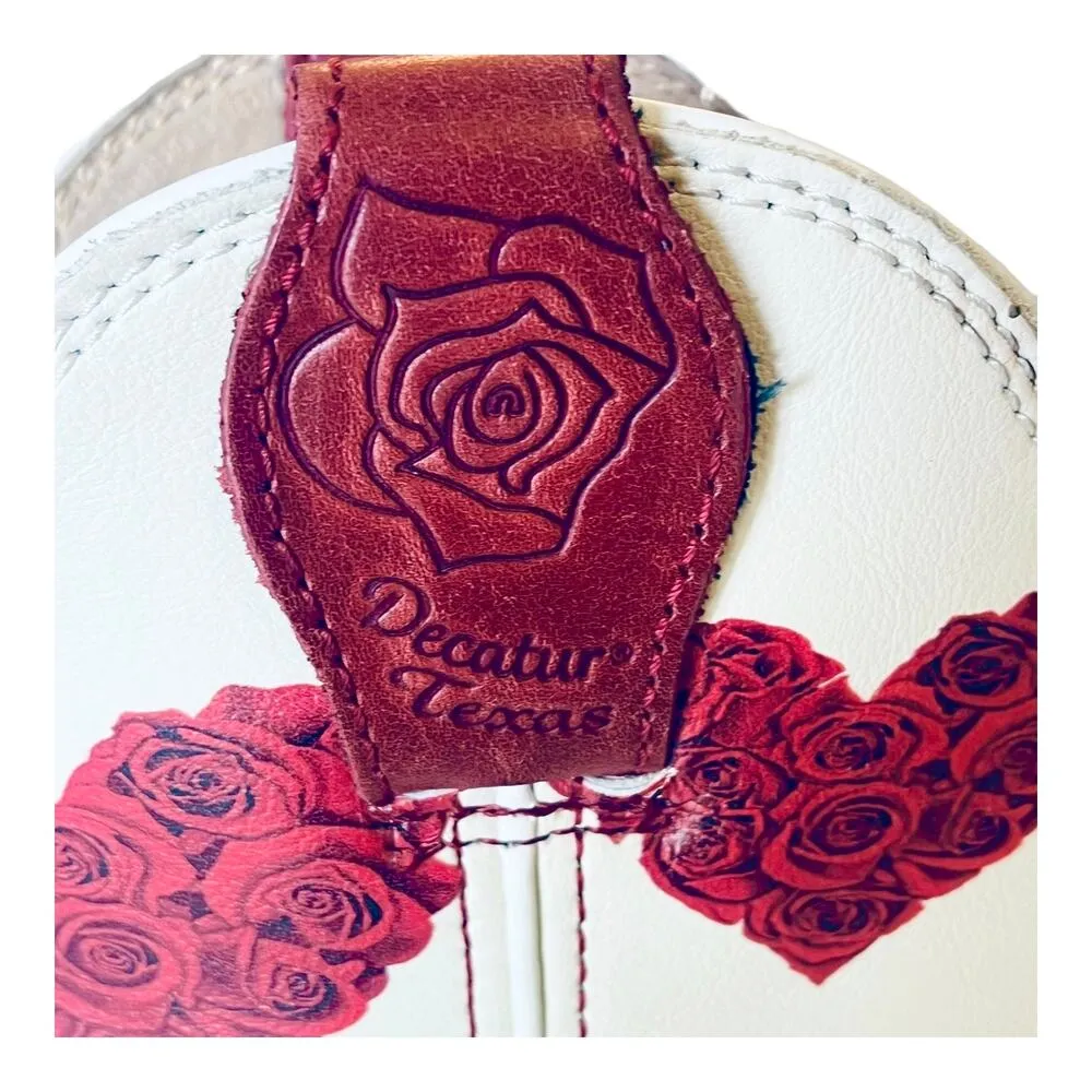 NEW Twisted X Boots Steppin Out WESTERN BOOT Women's 10 B Cherry Red Rose Heart - Image 8