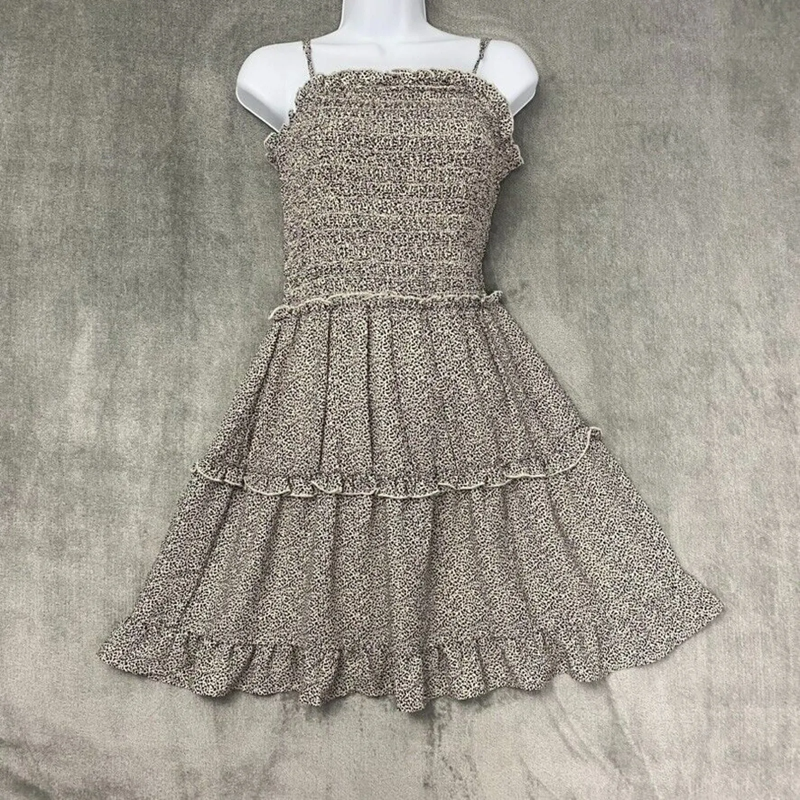 Sienna Sky Women Dress Medium Black Ditsy 90s Y2k Day-Date Picnic Sundress - Image 2