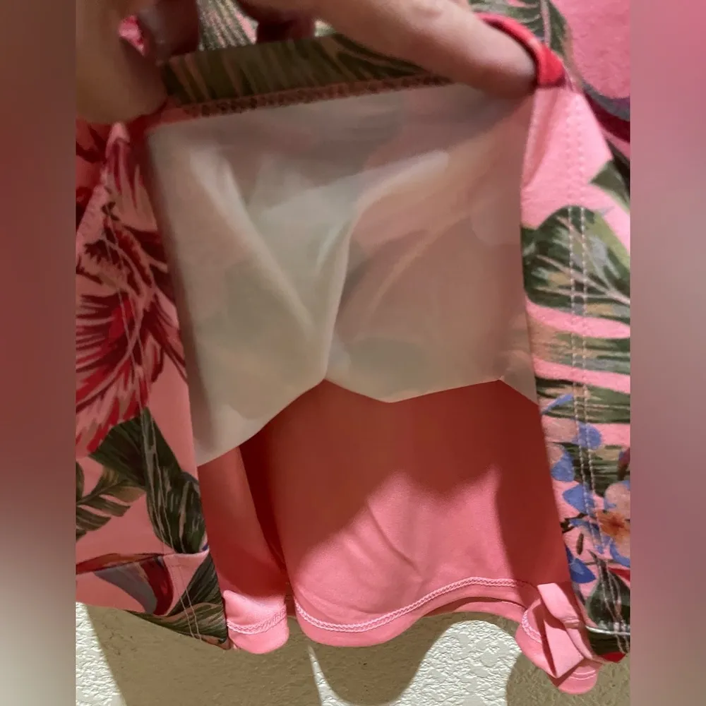 NWT BEBE Bodycon Halter Pink Tropical Dress Size L - Image 13