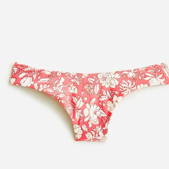 J Crew Curved Waist Cheeky Bikini Swim Bottom Mauve Tossed Floral Small (4-6)NWT - Image 2