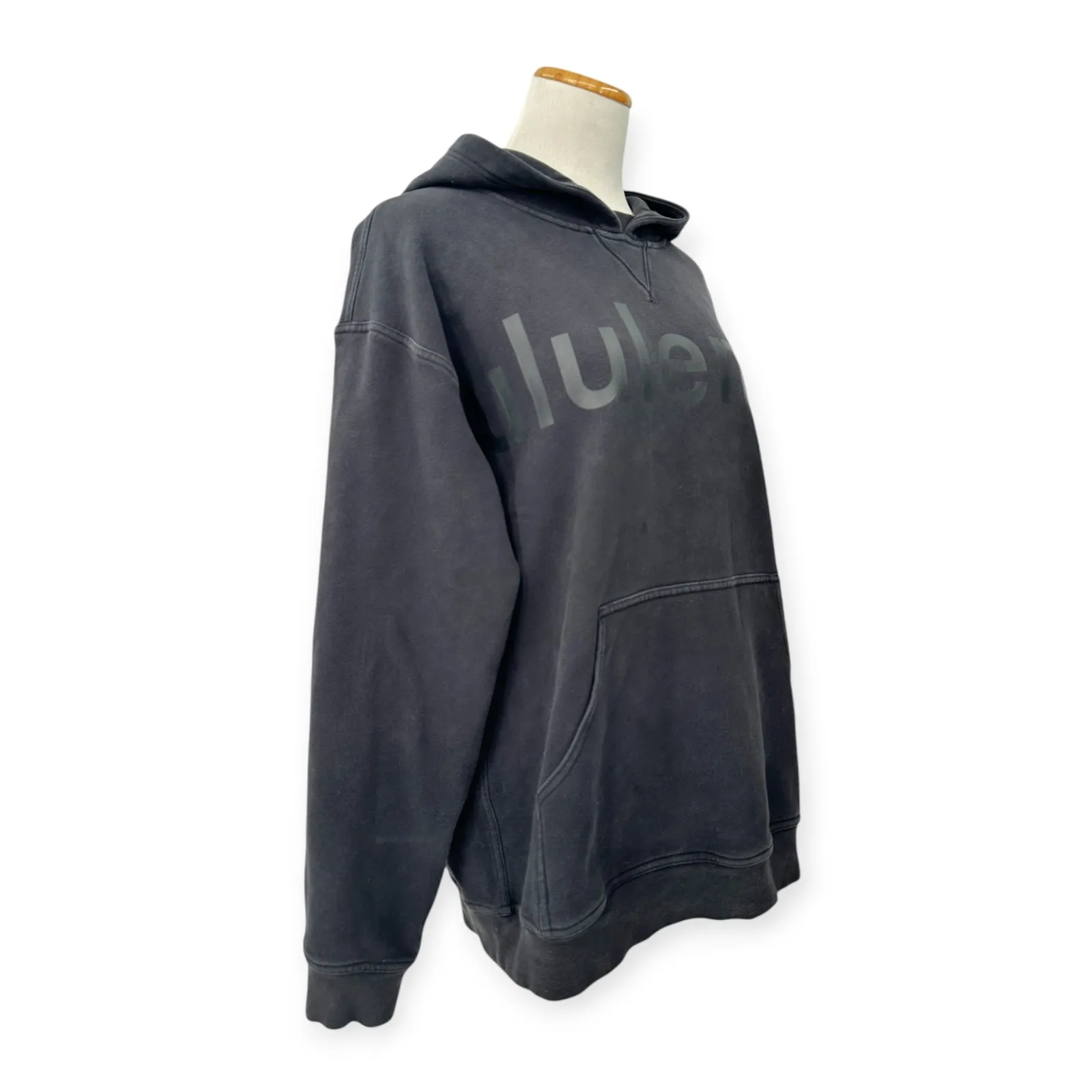 Lululemon | 10 | All Yours Hoodie *Graphic Black on Black Logo Sweatshirt W3DLTS - Image 5