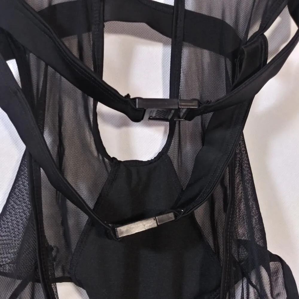 TopMelon Black Mesh 1 Piece Sheer Panel Monokini Vacation Size L Size L - Image 10