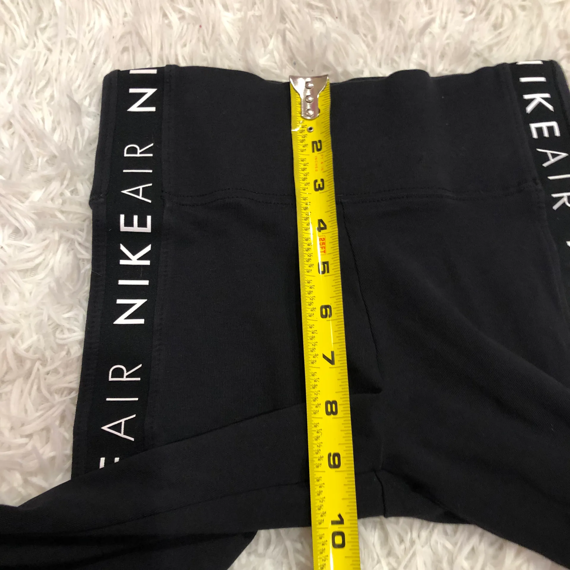 Air Logo Bike Shorts Black White XS - Image 8