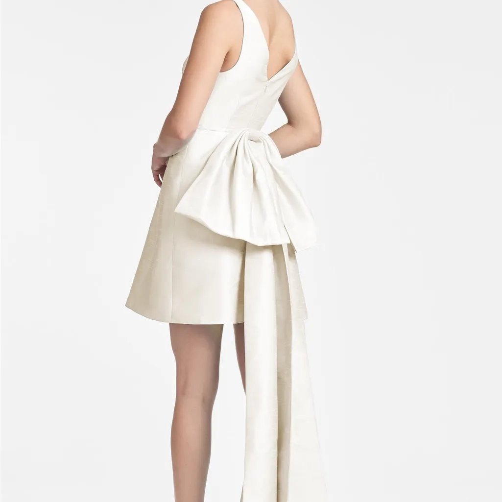 Sachin & Babi ROSIE BOW MINI DRESS IN IVORY SIZE 12 - Image 4