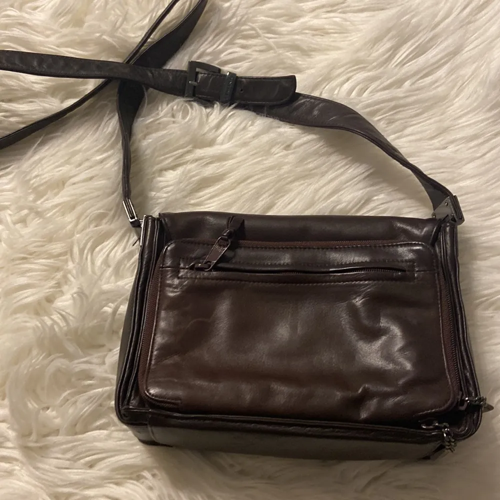Perlina Brown Crossbody size long 9”  wide 7” excellent condition - Image 3