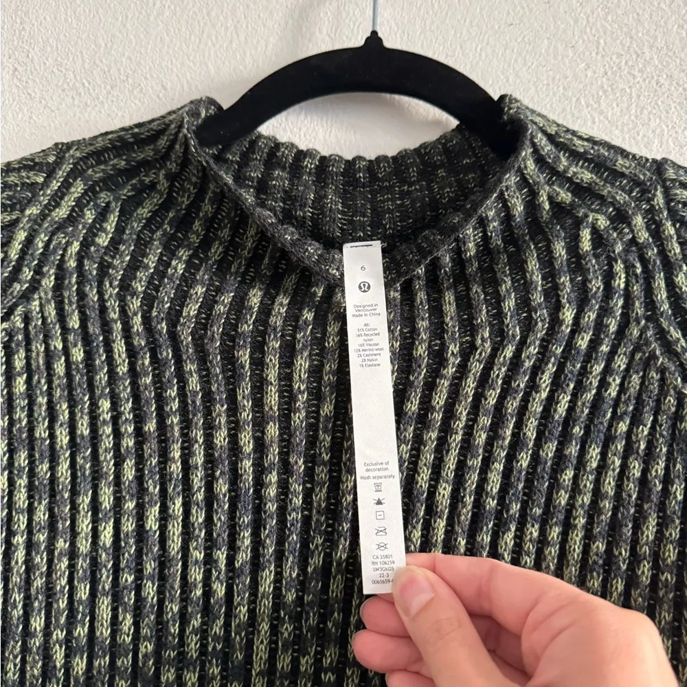 Lululemon  Cotton Cashmere Blend Mock Neck Sweater 6 - Image 3