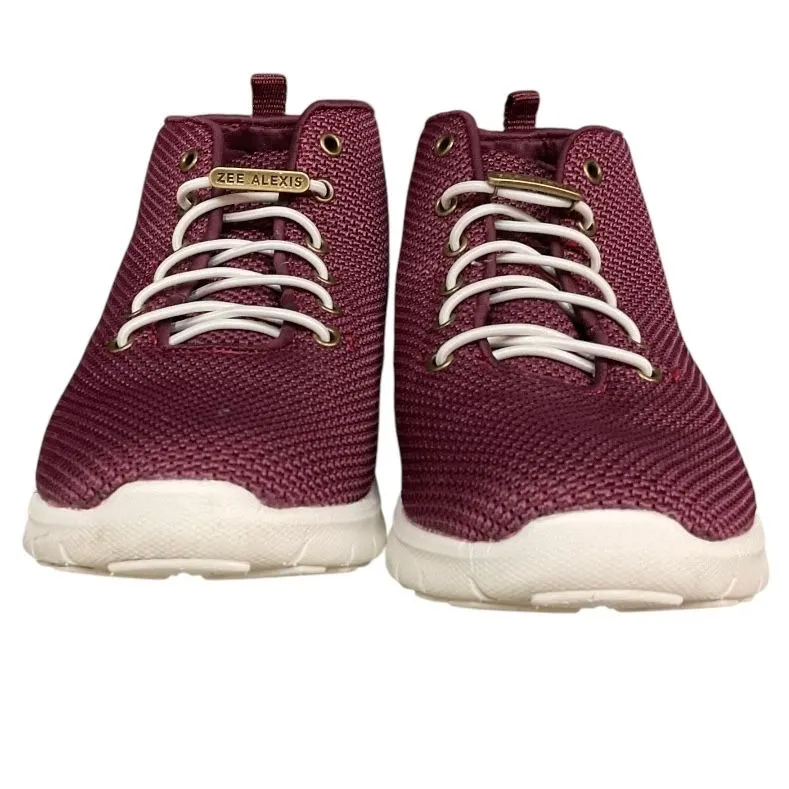 Zee Alexis Kerrigan Women's Red Burgundy‎ High Top Bungee Lace Sneakers Size 7 - Image 7