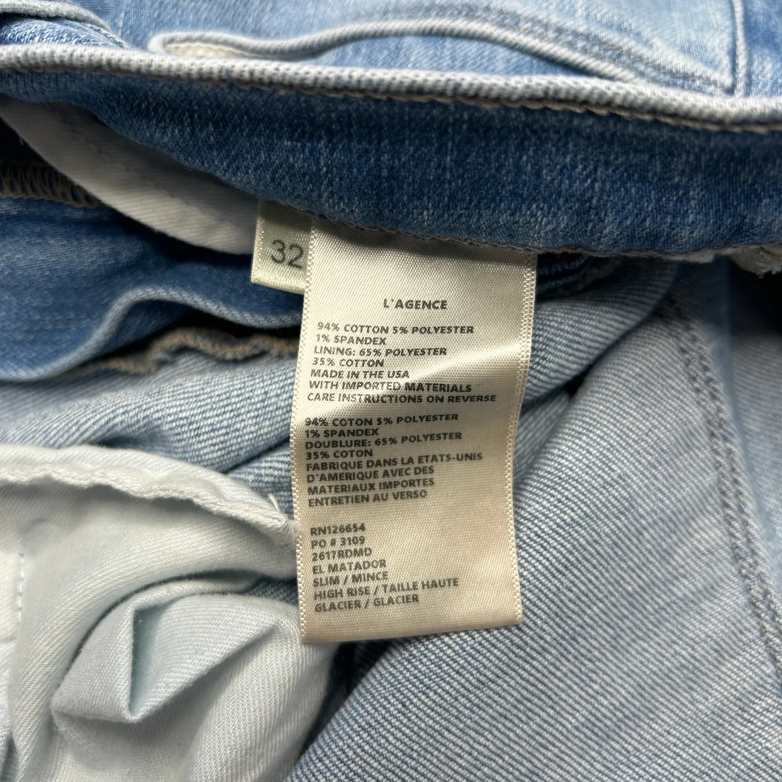 L’AGENCE El Matador Jeans Womens 32 Slim High Rise Distressed Destroyed Cropped - Image 8