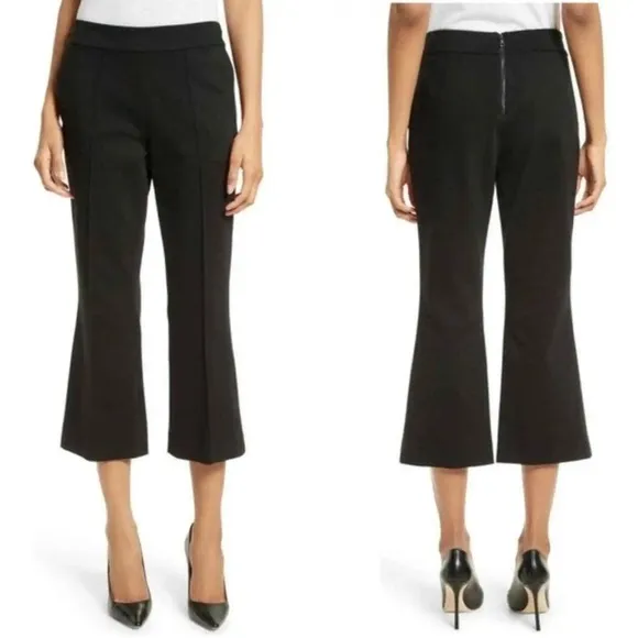 Michiko Pintuck Crop Flare Pants Black Women’s Size 4 - Image 2