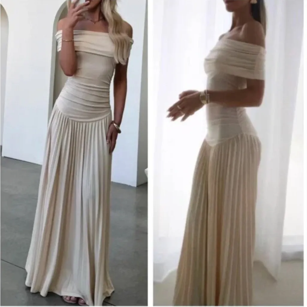 Lioness Women's Natural Field Of Dreams Maxi Dress in Oatmeal - Image 4