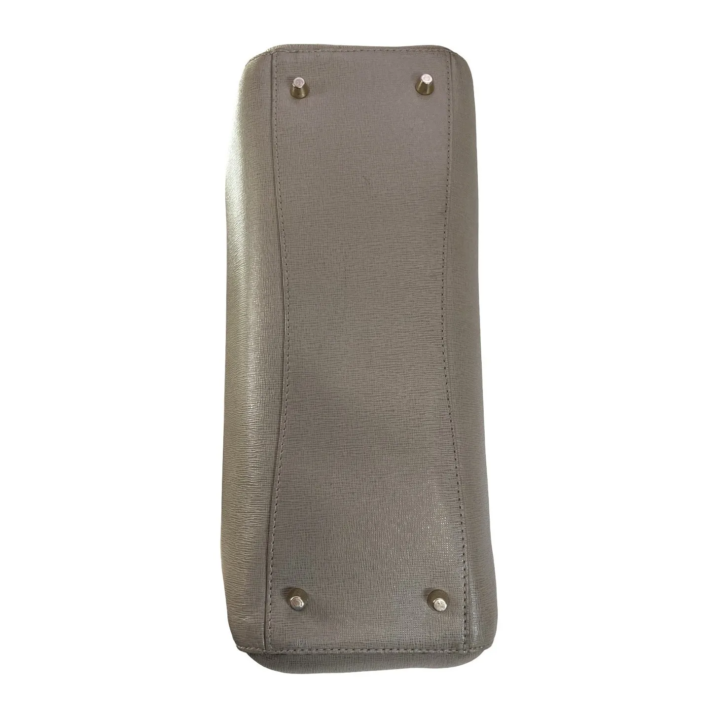 Furla Gray Saffiano Leather Satchel Tote Bag Crossbody Strap Italy Luxury - Image 12