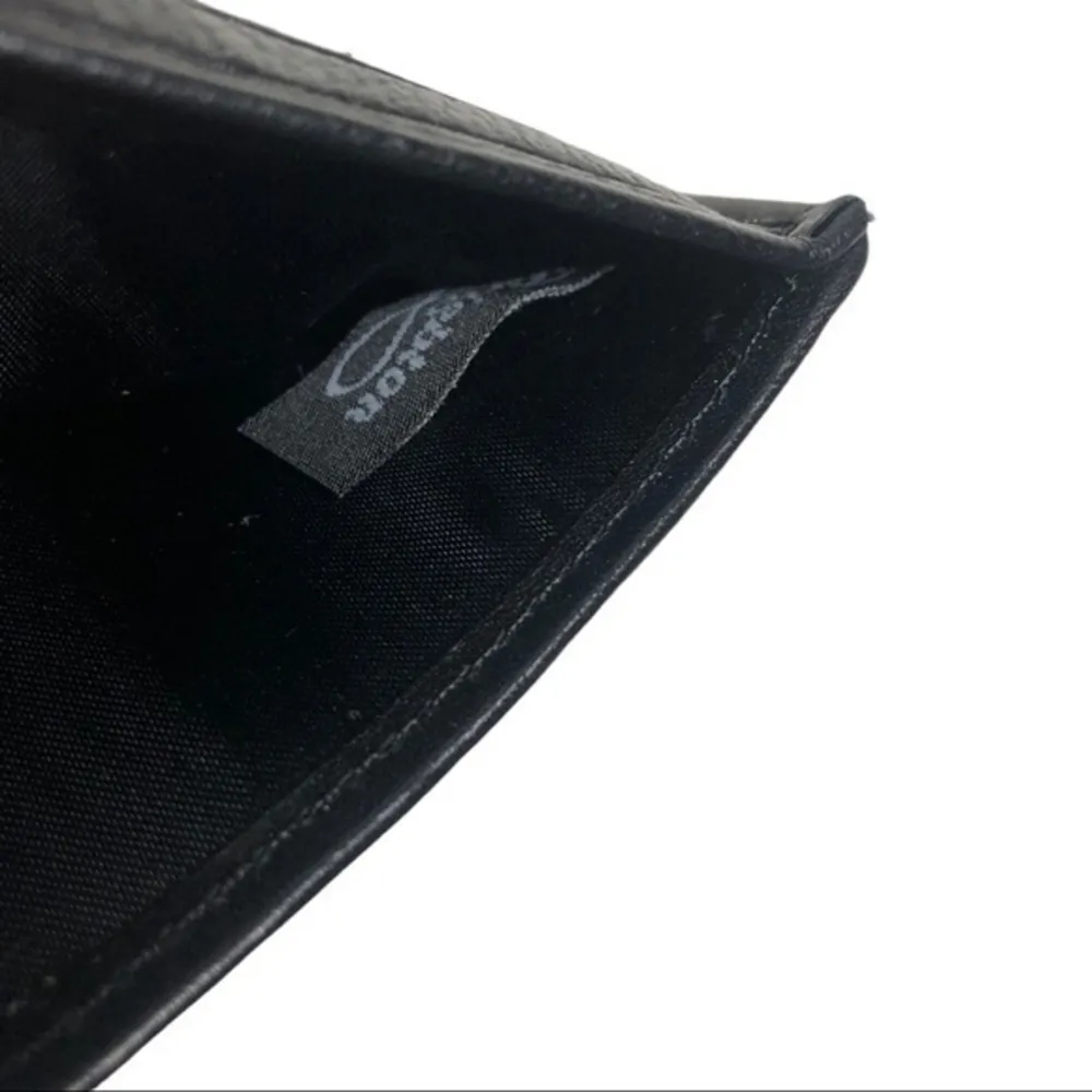 Vintage Brighton Black Brown Leather Canvas Wallet Crossbody - Image 10