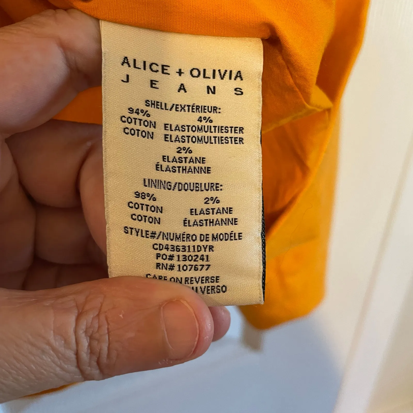 NWT Alice + Olivia Macey Notch Lapel Orange Tangerine Blaze size 12 - Image 9