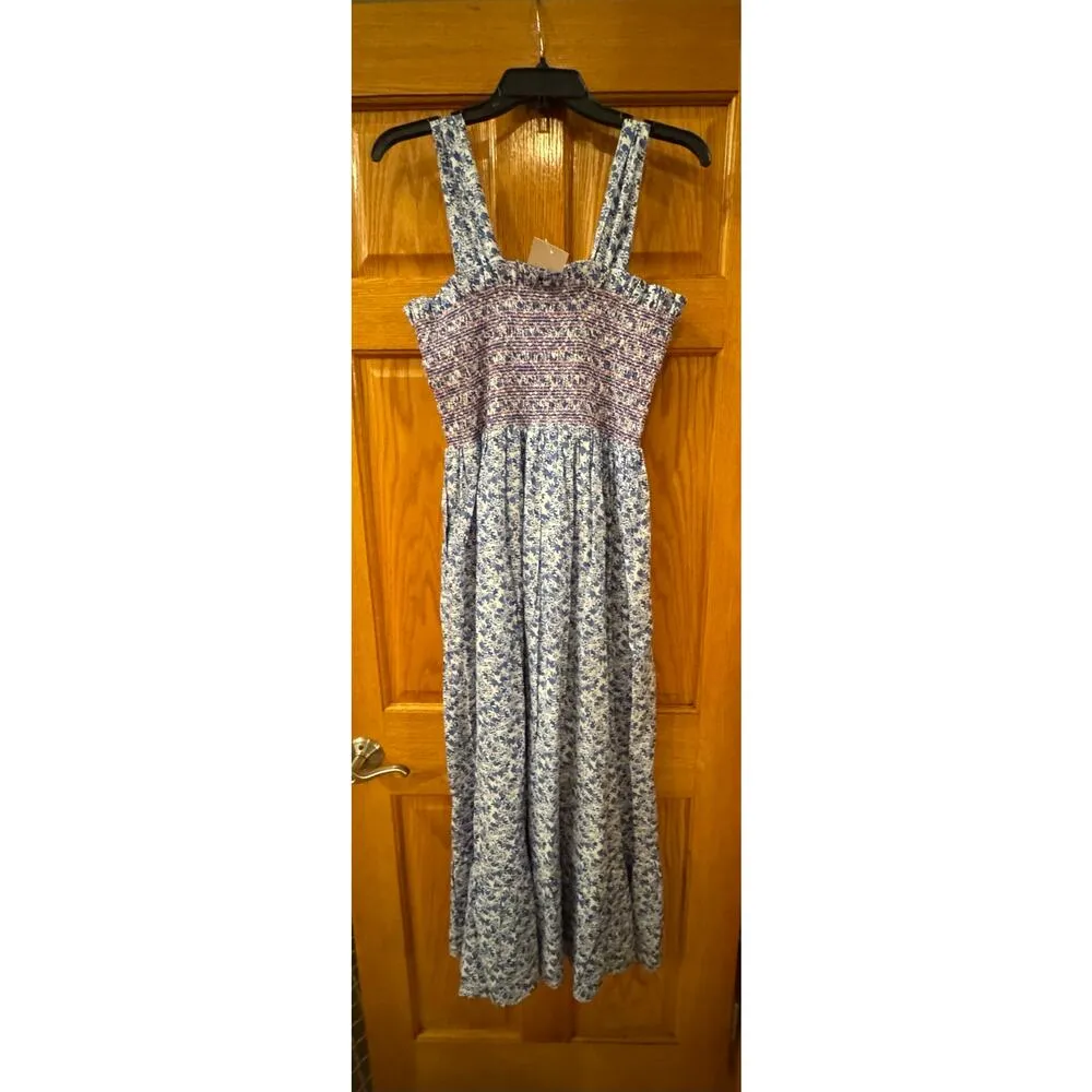 MILLE GARDEN DRESS IN CONDESA FLORAL size medium new with tags Blue - Image 4