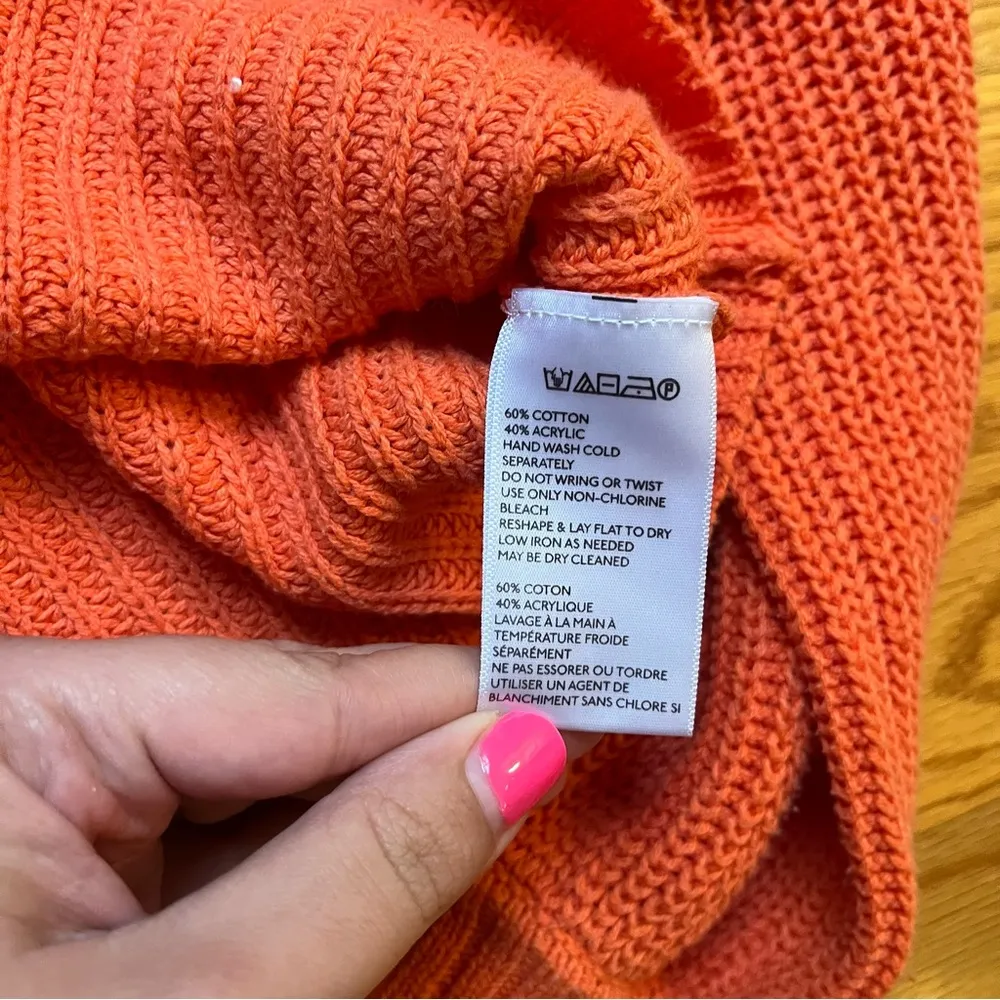 Urban Outfitters orange crop knit sweater size XS - Image 4