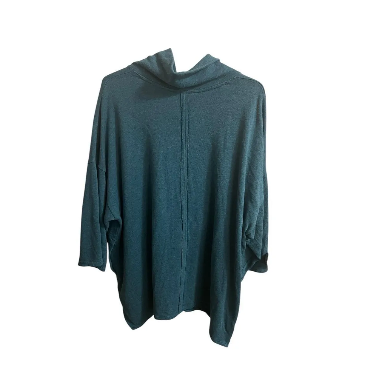 Pure J. Jill Women XL Petite Turtleneck Tunic Sweater Blue Knit Pointed Hem Fall Size undefined - Image 2