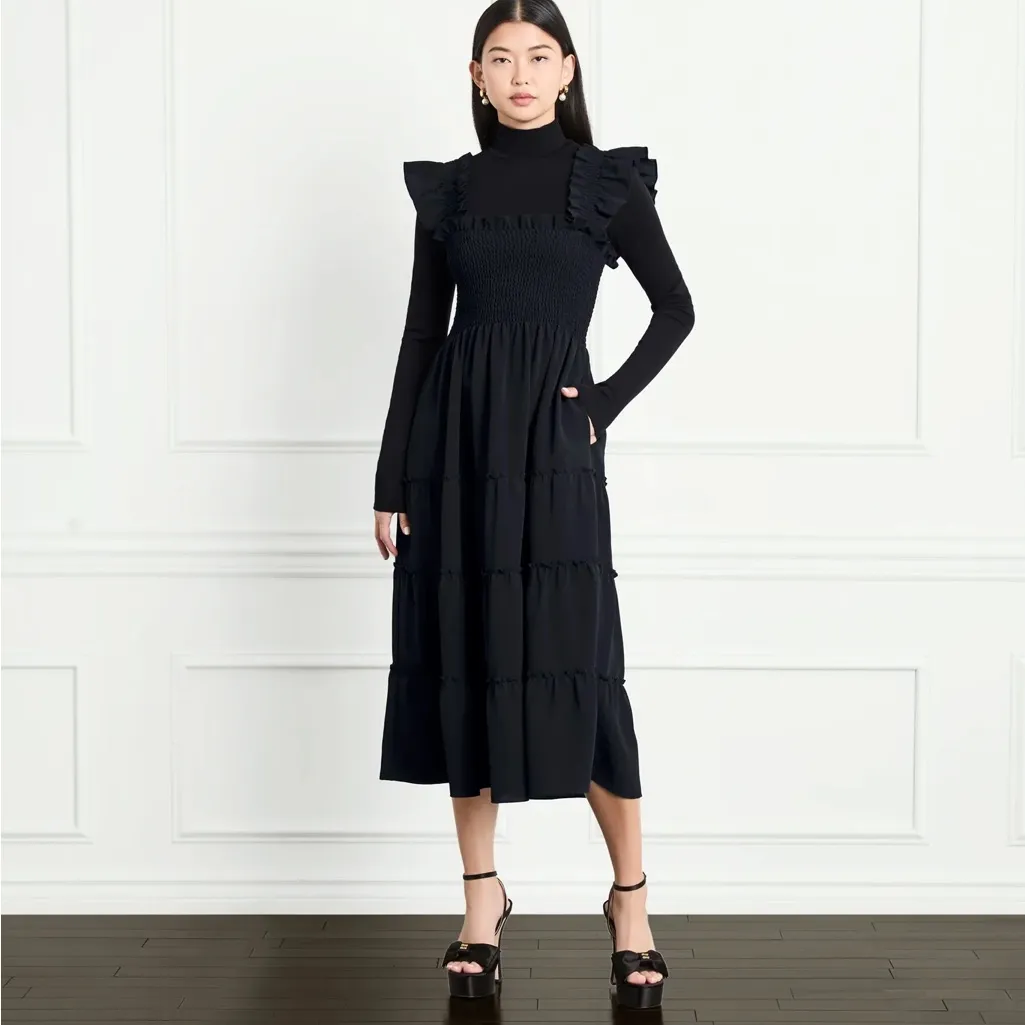 NWT HILL HOUSE HOME The Luna Bodysuit in black Cotton Jersey - Image 5