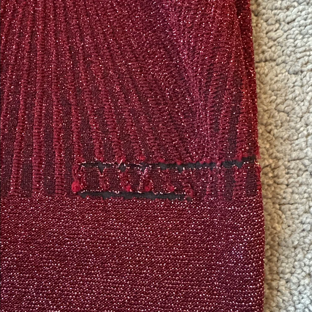 Trixxi Clothing Company Maroon Sparkle Jumpsuit SIZE L - Image 7