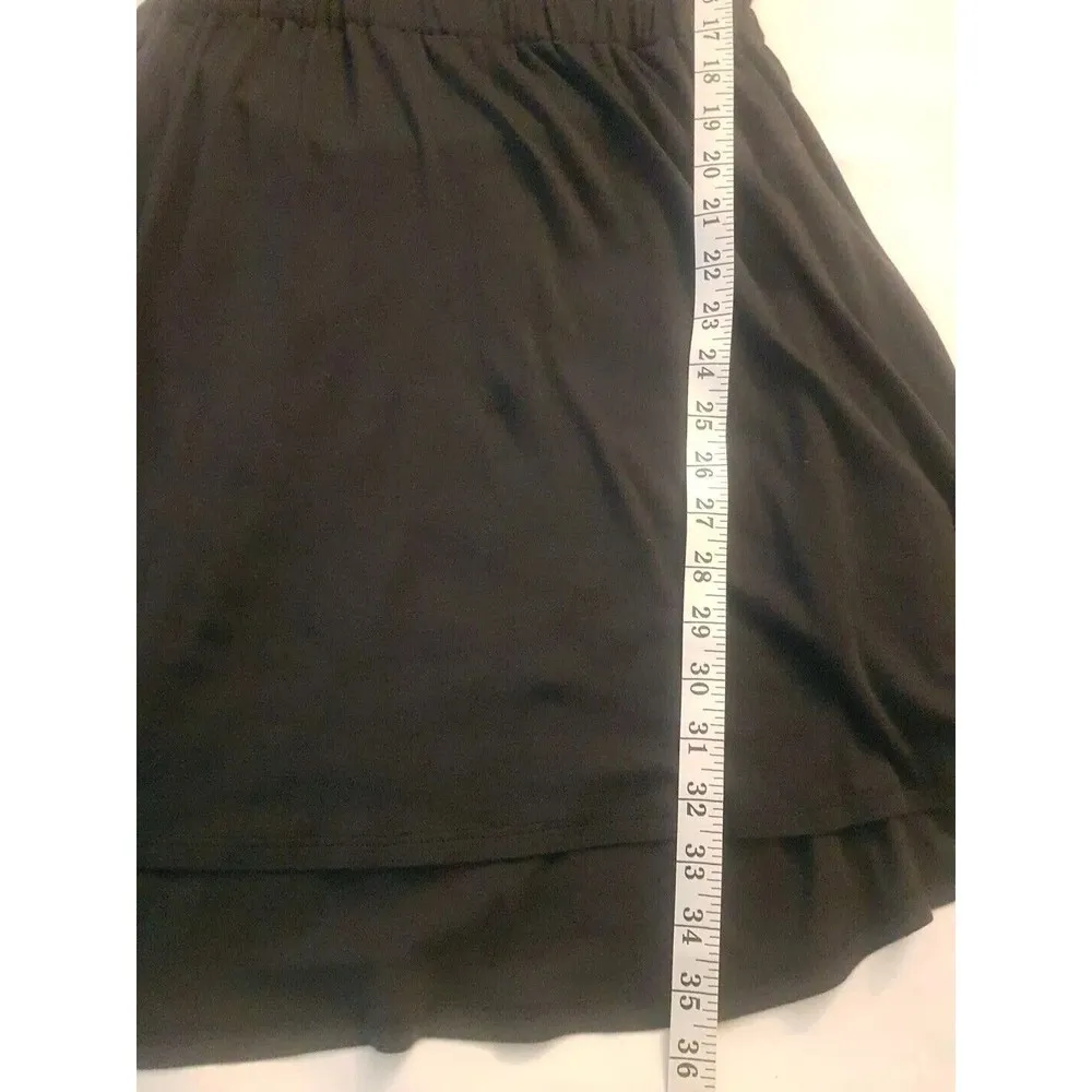 Theysken's Theory Dress Womens Sz Small Black Open back Pima Cotton Short Sleeve - Image 11