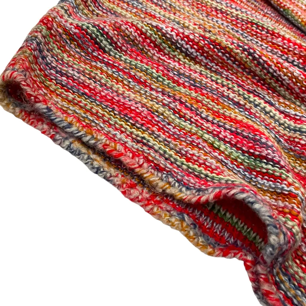 POL Red Rainbow Open Front Kimono Sweater M - Image 10