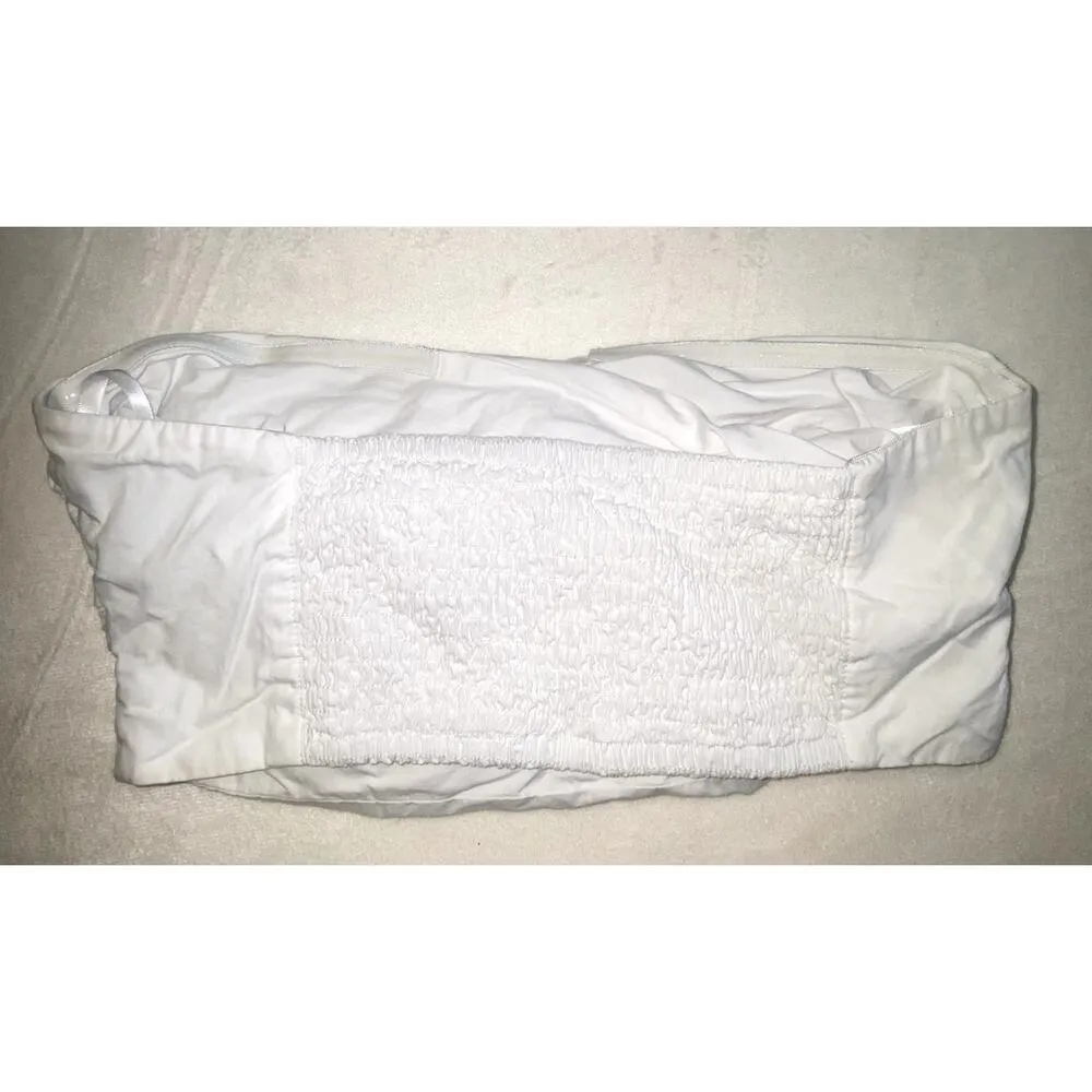 RNWY Womens White Twist Front Strapless Crop Top Size Small - Image 5