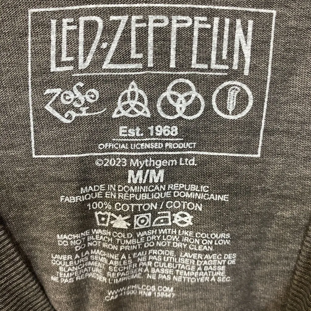 Led Zeppelin Icarus Gray T-Shirt Medium - Image 4