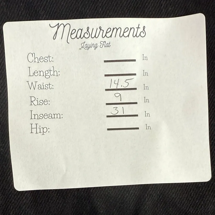 ZARA Mid Rise Wide Flare Leg Full Length Boot Cut Jean 100% Cotton 4 Black #4117 - Image 8