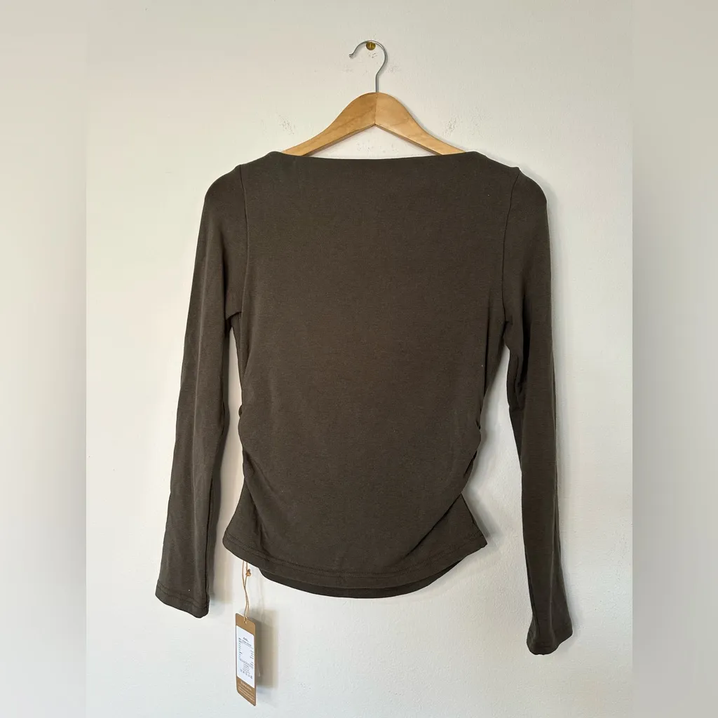 NWT OGL Brami Top Ruched Boatneck Thermal Built - Image 3